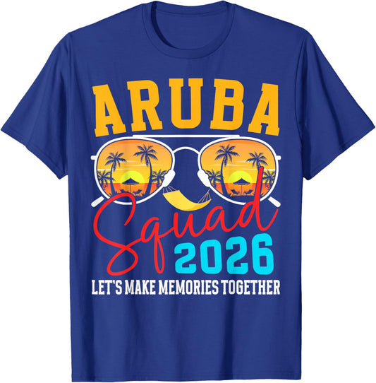 Aruba Squad 2026 Vacation Friends Family Matching Group T-Shirt - T-Shirt | Royal