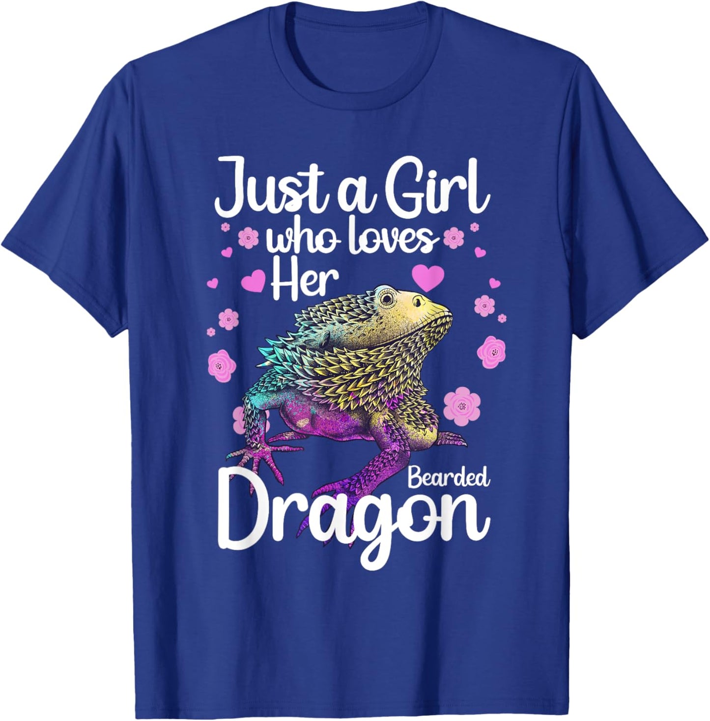 Cool Bearded Dragon Art For Girls Women Bearded Dragon Lover T-Shirt - T-Shirt | Royal
