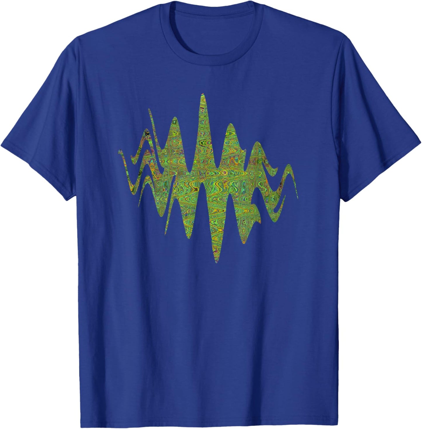Retro abstrakte Chartreuse-grüne Schnörkellinien T-Shirt - T-Shirt | Royal