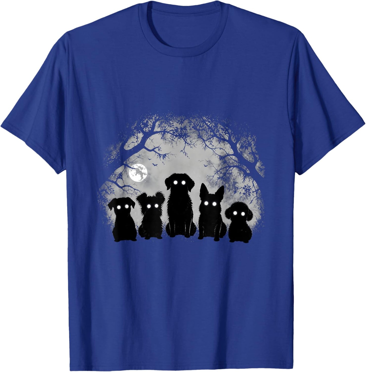 Creepy Funny Spooky Dog Alt Goth Grunge Horror Aesthetic T-Shirt - T-Shirt | Royal