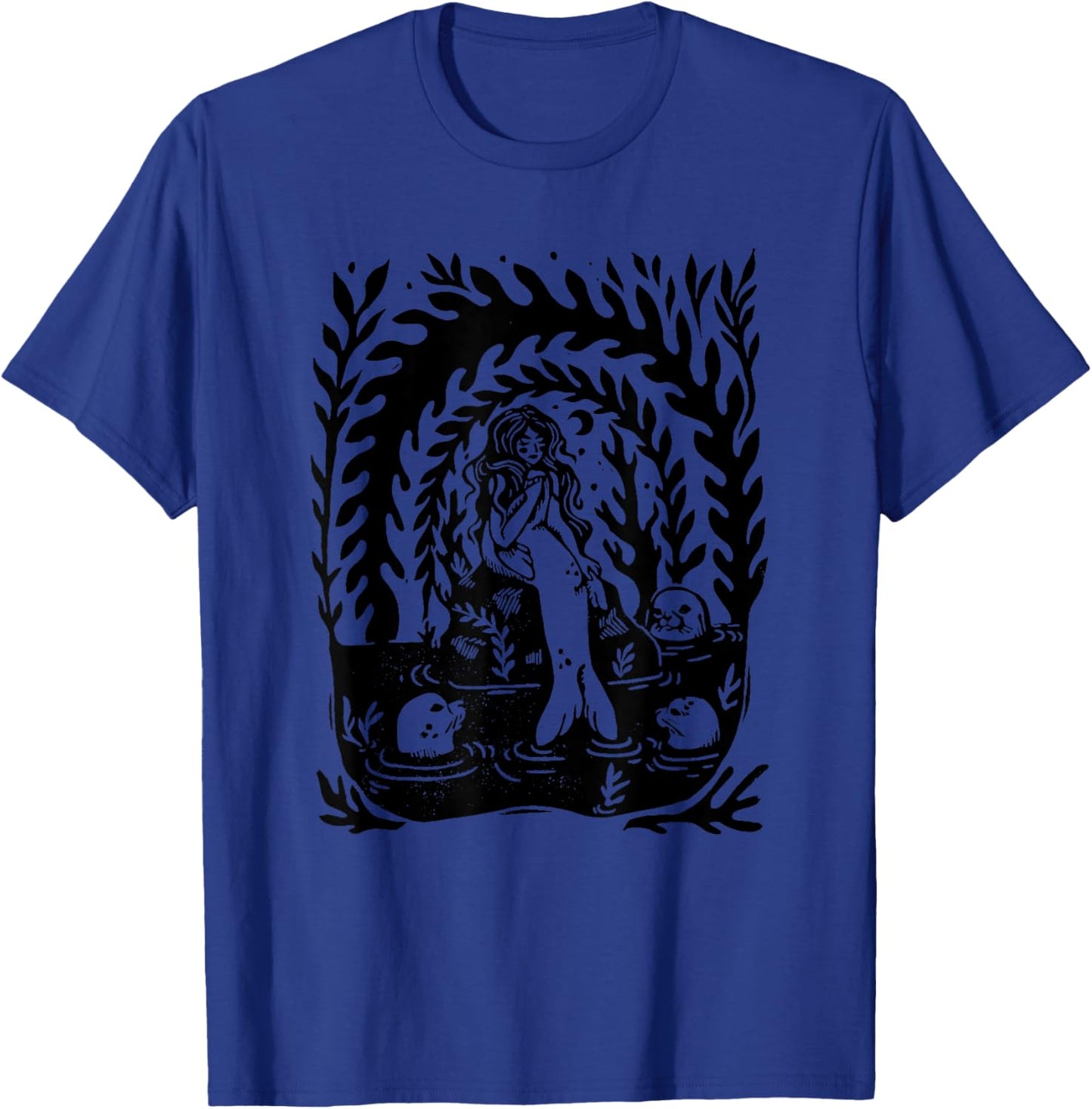 Mystical Selkie Seal Woman Woman with Seals Mermaid Selkie T-Shirt - T-Shirt | Royal