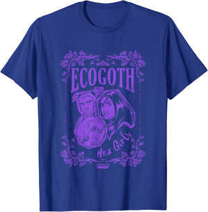 Scooby-Doo Hex Girls Ecogoth Distressed Floral Chest Logo T-Shirt - T-Shirt | Royal