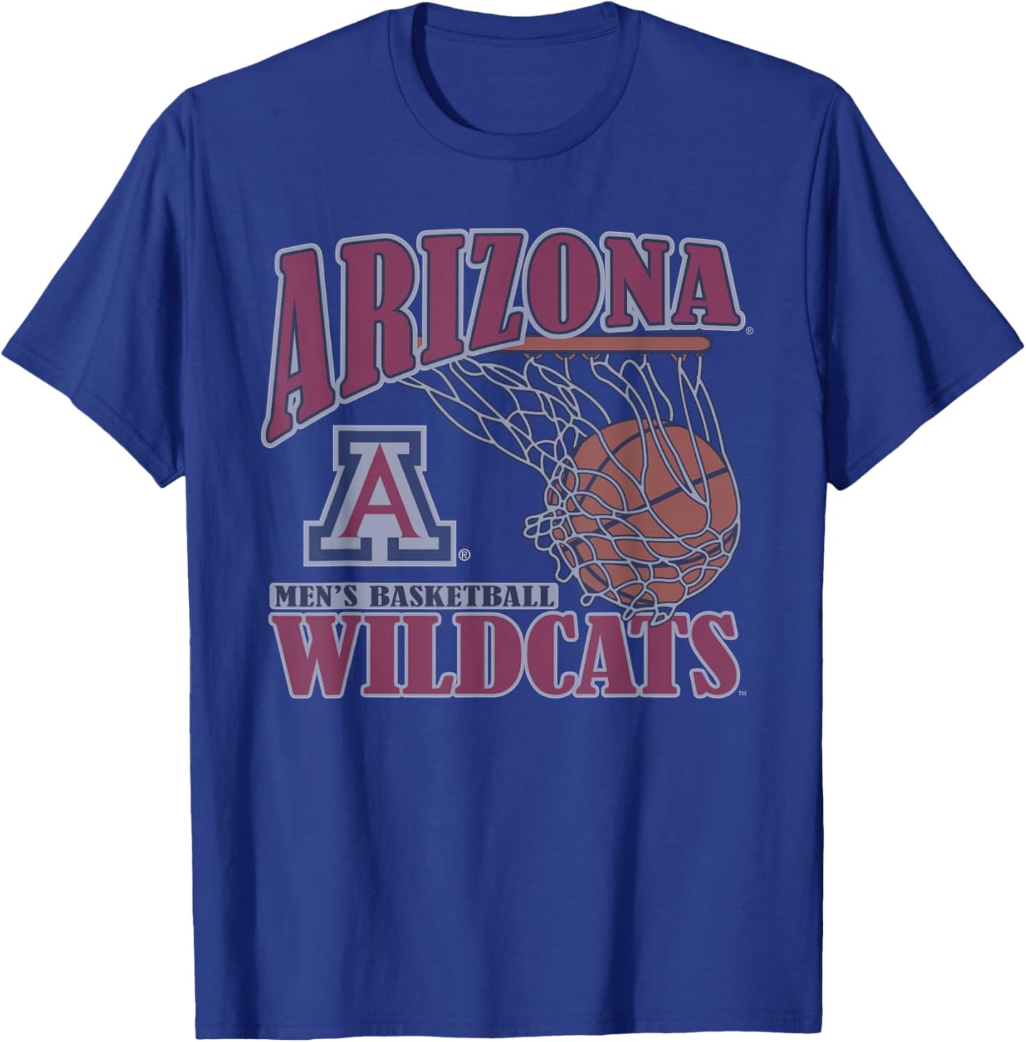 Elite Authentics Arizona Wildcats Men's Basketball Vintage Navy Blue T-Shirt - T-Shirt | Royal