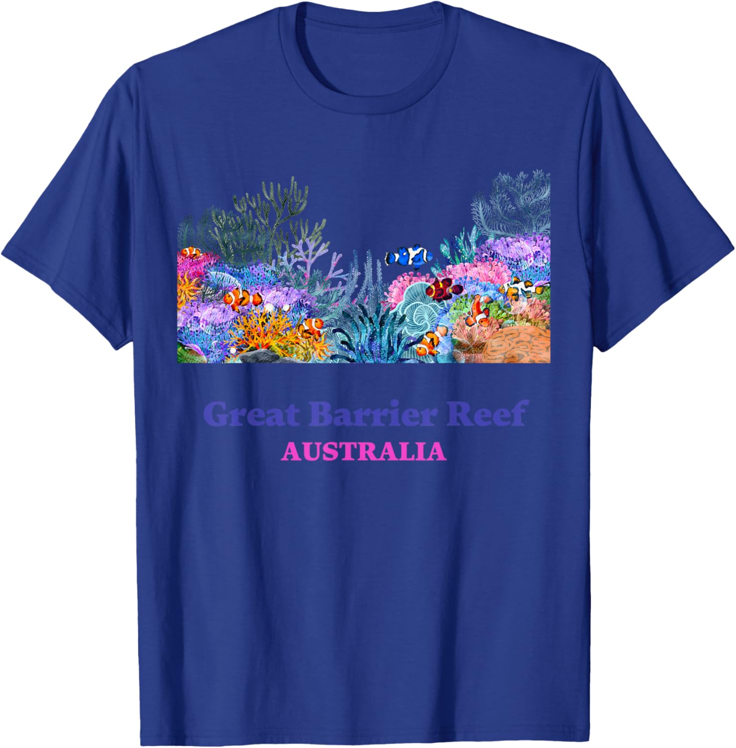 Great Barrier Reef Australia Tourist Vacation Souvenir Coral T-Shirt - T-Shirt | Royal