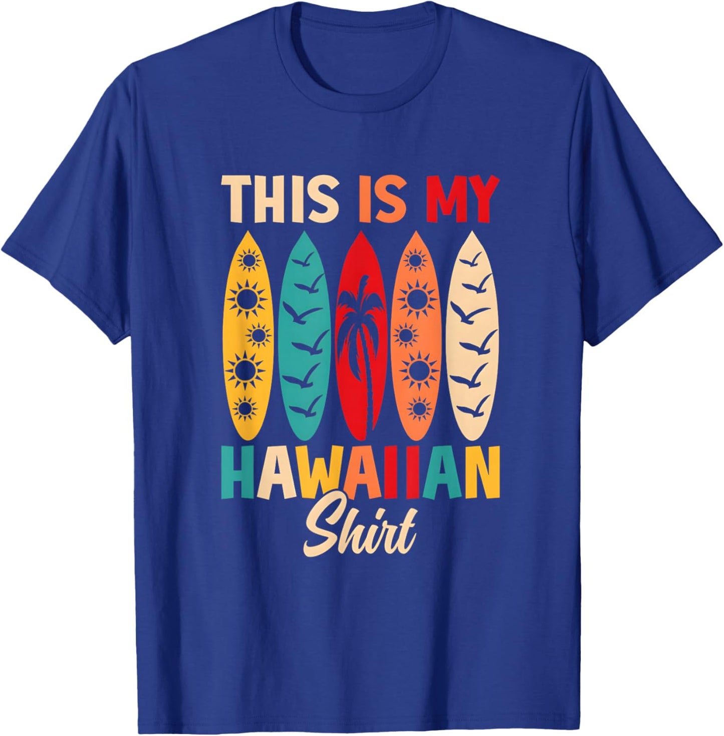 Vintage Tropical T-Shirt - T-Shirt | Royal