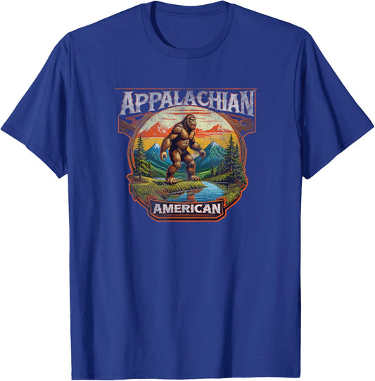 Appalachian American vintage bigfoot T-Shirt - T-Shirt | Royal