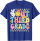Peace Out 3rd Grade Hippie Smile Face Last Day School T-Shirt - T-Shirt | Royal