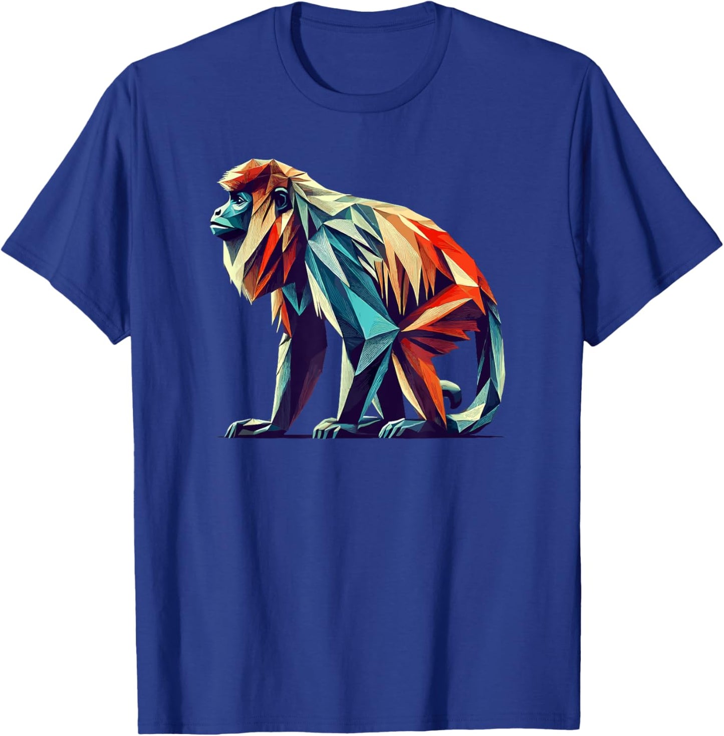 Geometric Art Howler Monkey T-Shirt - T-Shirt | Royal