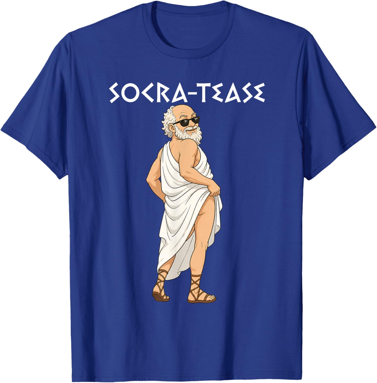 Funny Philosophy Socrates Tease Socratease T-Shirt - T-Shirt | Royal