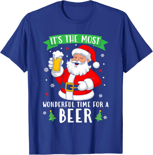 It's The Most Wonderful Time For A Beer Shirt Christmas Beer T-Shirt - T-Shirt | Royal