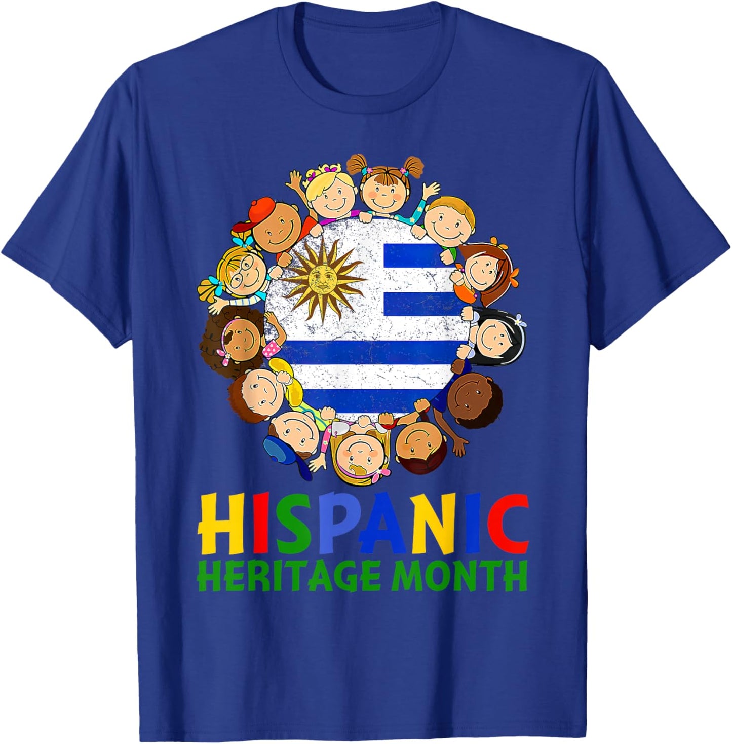 Hispanic Heritage Month Uruguay Kids Boys Girls T-Shirt - T-Shirt | Royal