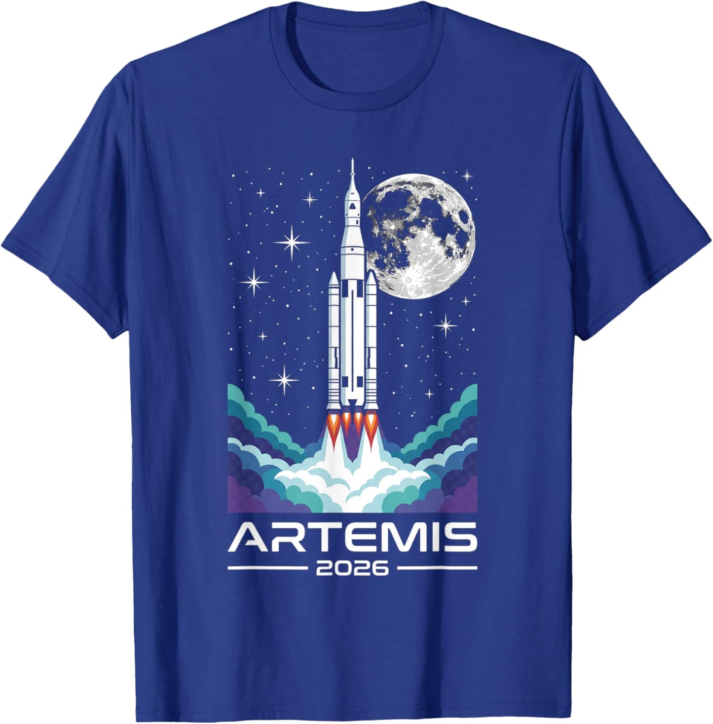 Artemis II Back to the Moon Lunar Mission T-Shirt - T-Shirt | Royal