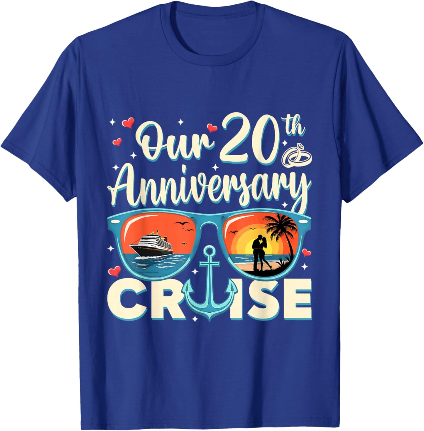 Our 20th Wedding Anniversary Cruise Vacation Couple Matching T-Shirt - T-Shirt | Royal