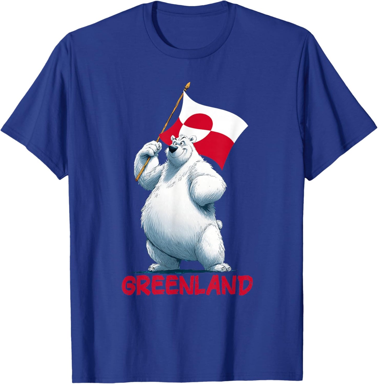 Cool Patriotic Polar Bear with Greenland Colours Costume T-Shirt - T-Shirt | Royal