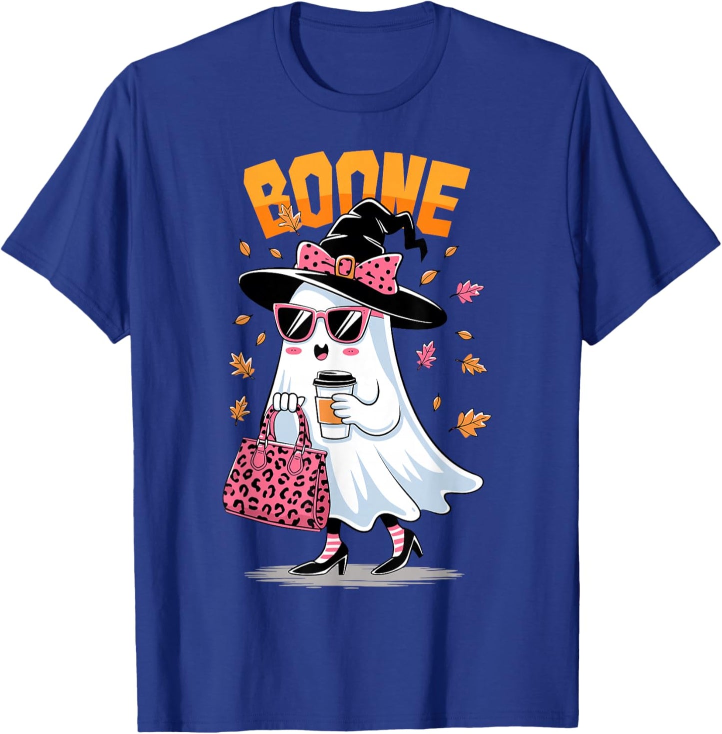 Retro Boo Boone Girls First Name Funny Halloween Ghost 2025 T-Shirt - T-Shirt | Royal
