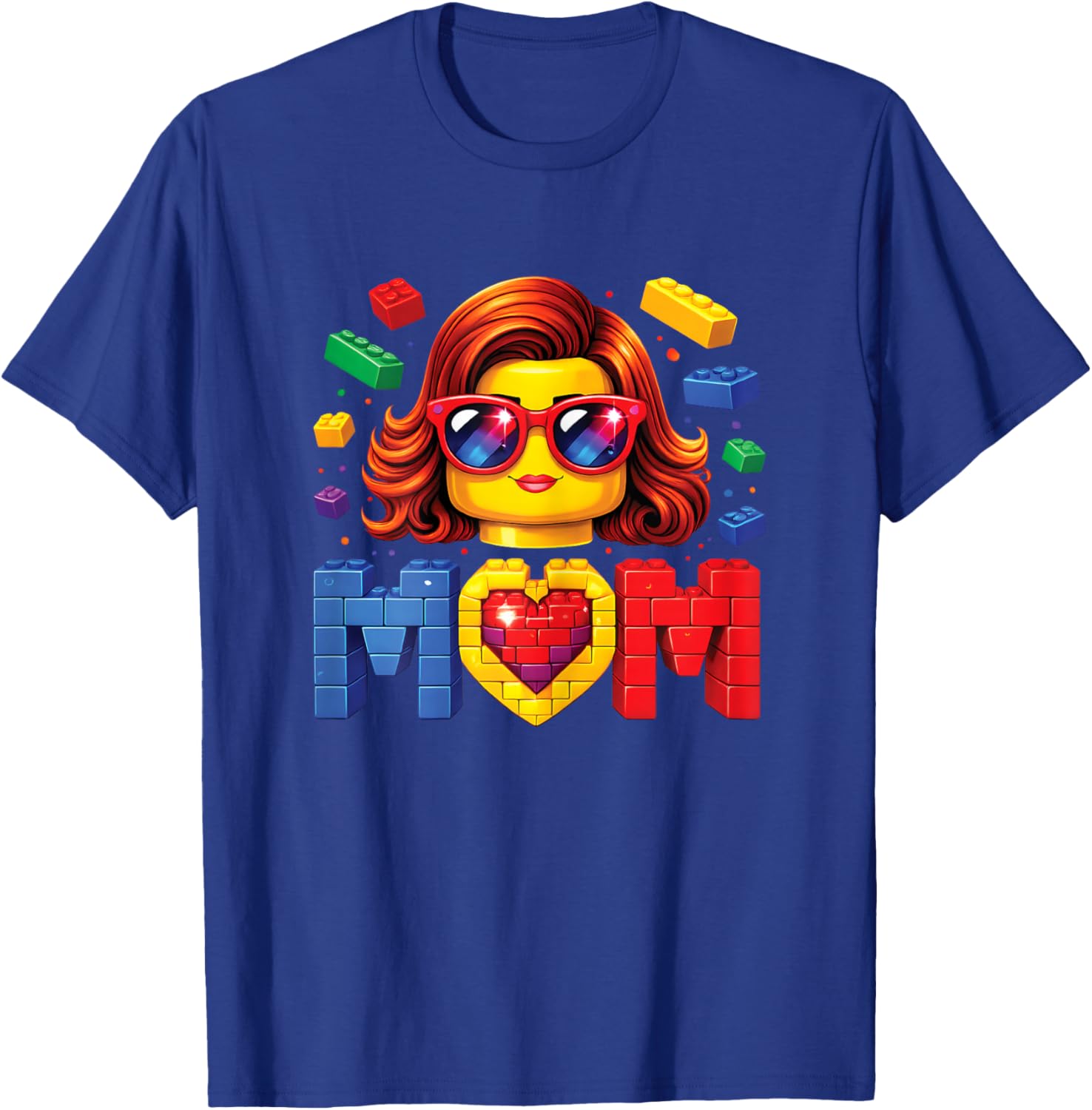Mom Master Builder Building Blocks Family Matching Mothers T-Shirt - T-Shirt | Royal