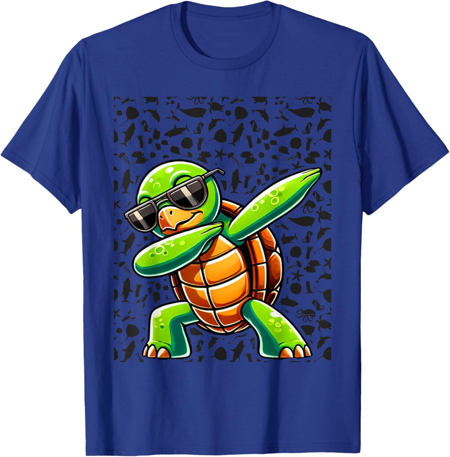 Dabbing Sea Turtle Animal Lover Save The Turtles T-Shirt - T-Shirt | Royal