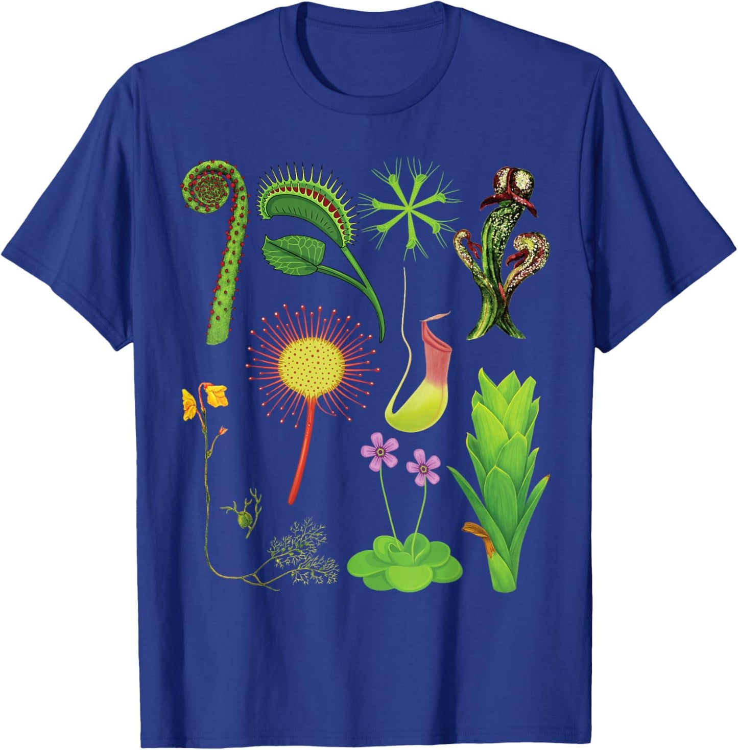 Carnivorous Plants Chart Venus Flytrap, Pitcher Plant T-Shirt - T-Shirt | Royal