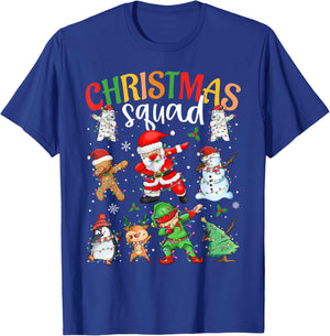 Christmas Squad Santa Dabbing Elf Family Matching Pajamas T-Shirt - T-Shirt | Royal