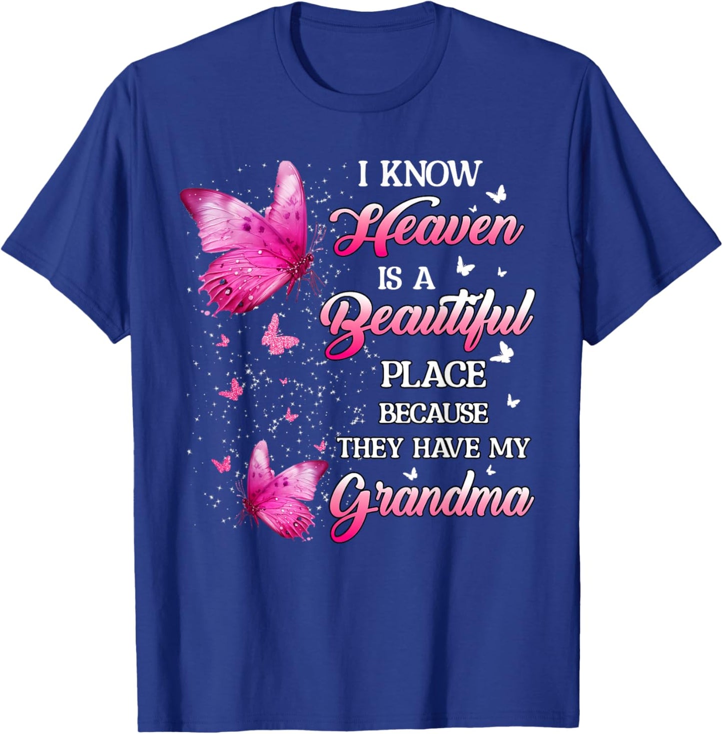 Grandma Is My Guardian Angel In Heaven Memorial Day Women T-Shirt - T-Shirt | Royal