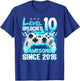 Niveau 10 Débloqué 10e Anniversaire 10 Ans Garçon Vidéo Gamer T-Shirt - T-Shirt | Royal