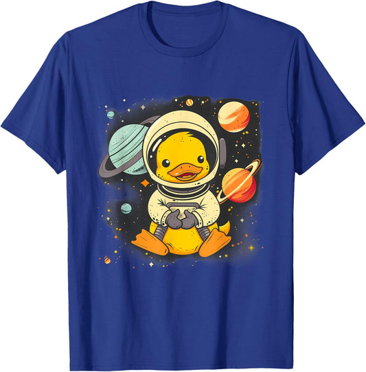 Rubber Duck Planet Astronaut Science Space Rubber Duck Lover T-Shirt - T-Shirt | Royal