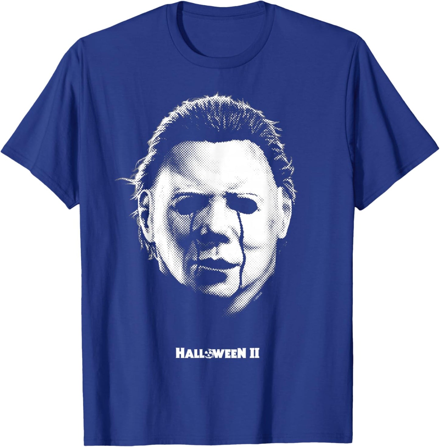 Halloween II Michael Myers Crying Big Face Costume T-Shirt - T-Shirt | Royal