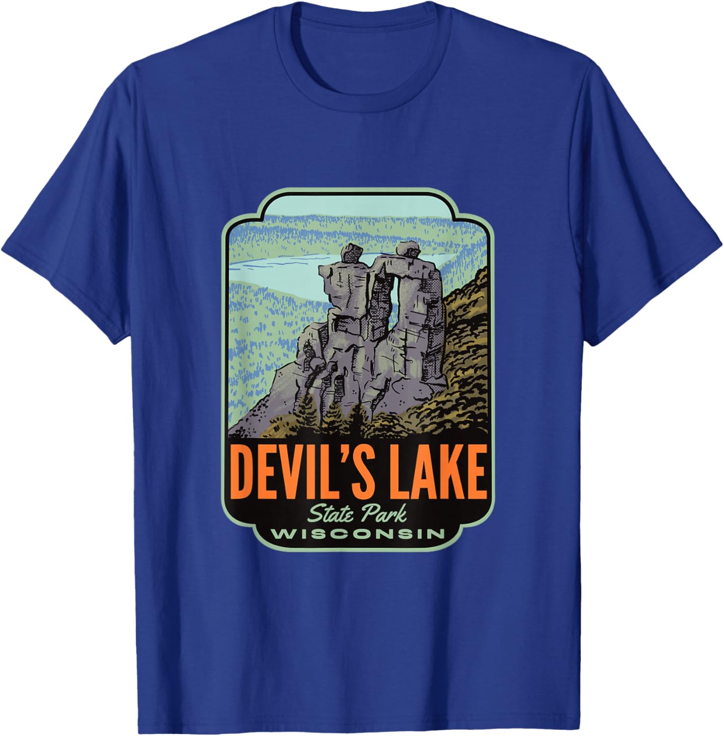 Devil's Lake State Park Wisconsin T-Shirt - T-Shirt | Royal