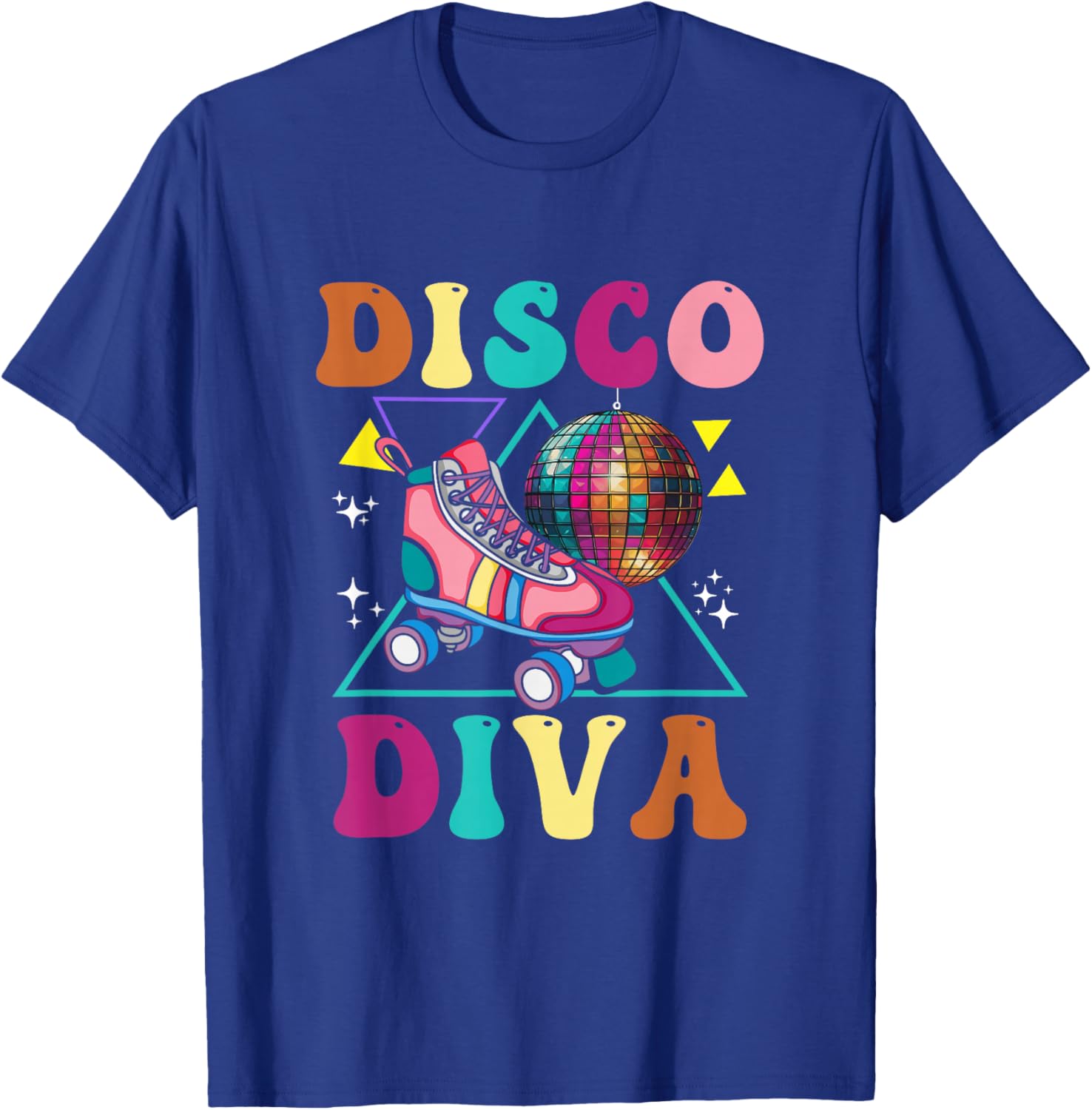 Roller Disco Diva Skate Girl 70s Skater Groovy T-Shirt - T-Shirt | Royal