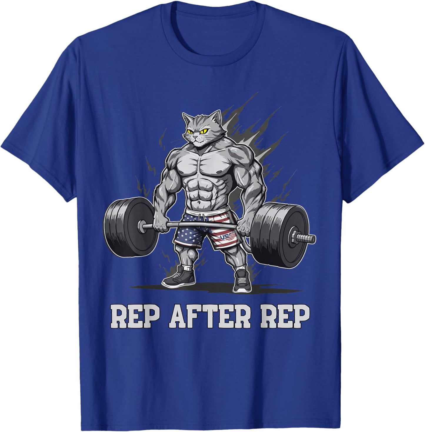 Anime Cat Pump Covers Gym Men Women Workout T-Shirt - T-Shirt | Royal