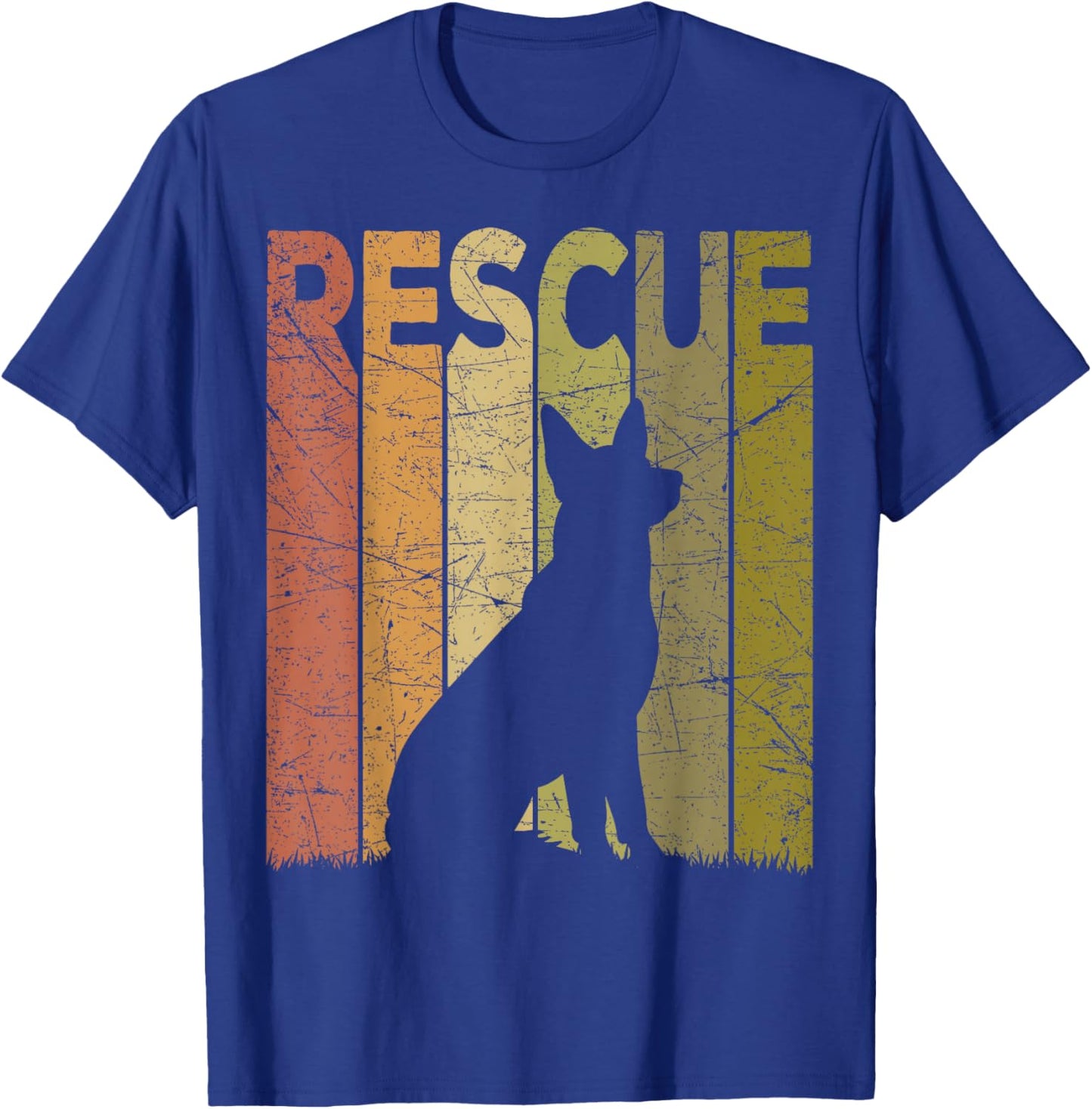 Dog Rescue Vintage Dog Rescuer Retro Dog Rescue T-Shirt - T-Shirt | Royal