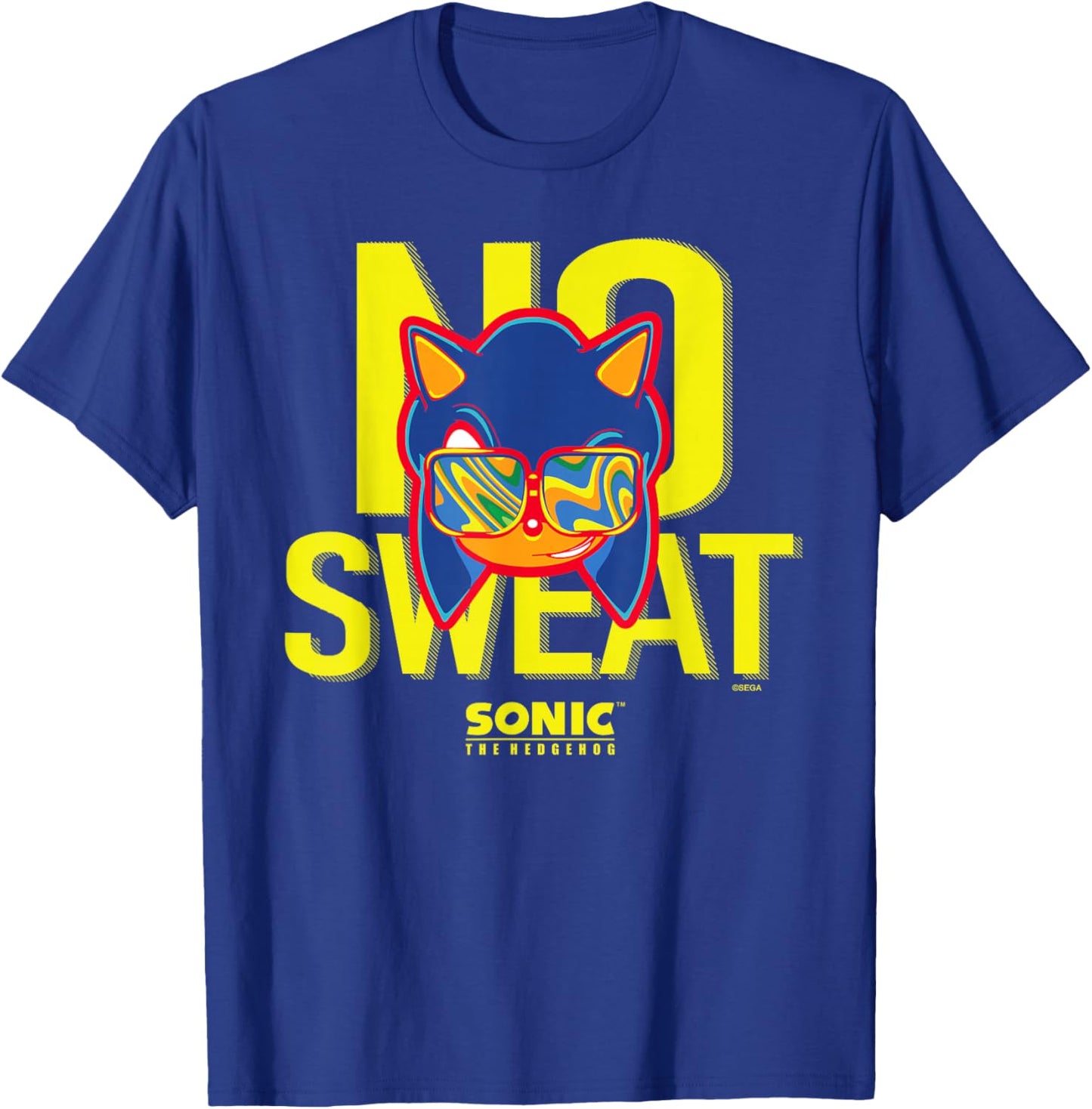 Sonic the Hedgehog - "No Sweat" Sonic T-Shirt - T-Shirt | Royal
