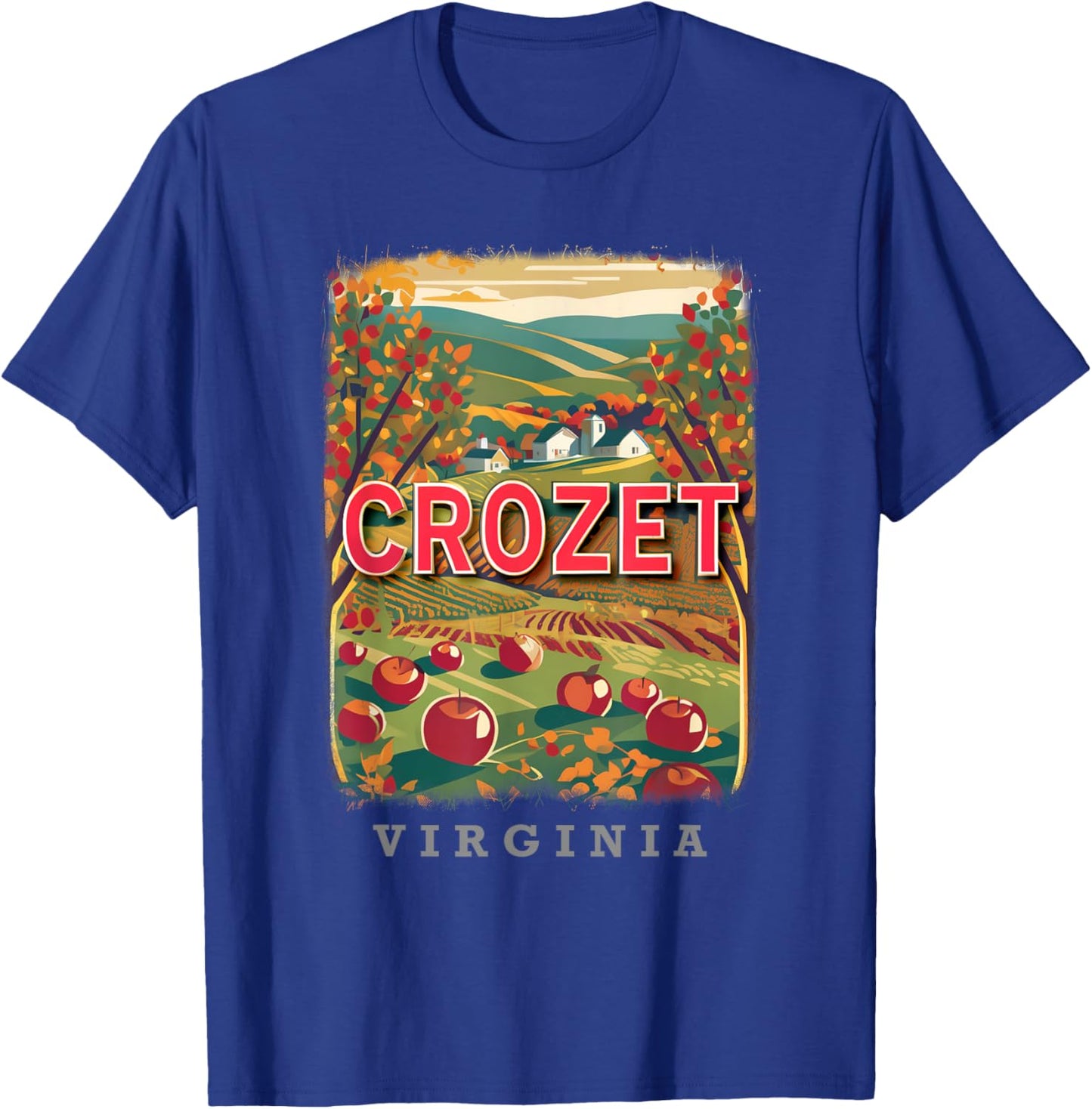 Crozet Virginia VA Orchard Bounty SD048 T-Shirt - T-Shirt | Royal