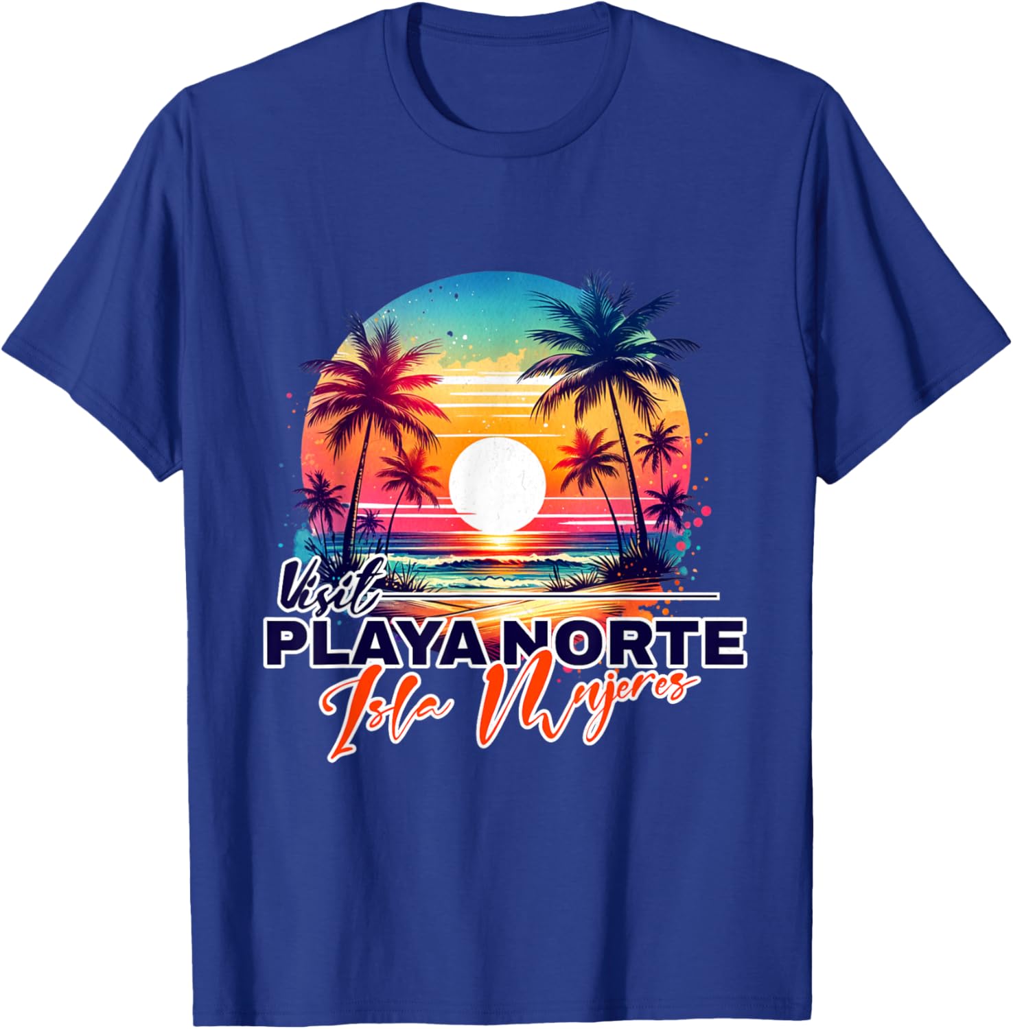 Playa Norte Isla Mujeres Mexico Sunset Beach Souvenir Men Women Kids T-Shirt - T-Shirt | Royal