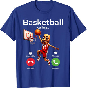 Six Seven Tung Sahur Brainrot Blague Basketball Calling Meme T-Shirt - T-Shirt | Royal