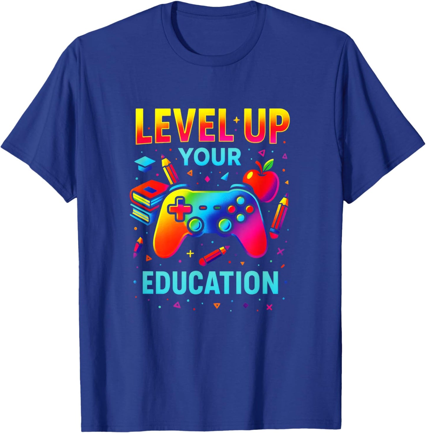 Level UP Your Education - Gaming Teacher Student T-Shirt - T-Shirt | Royal