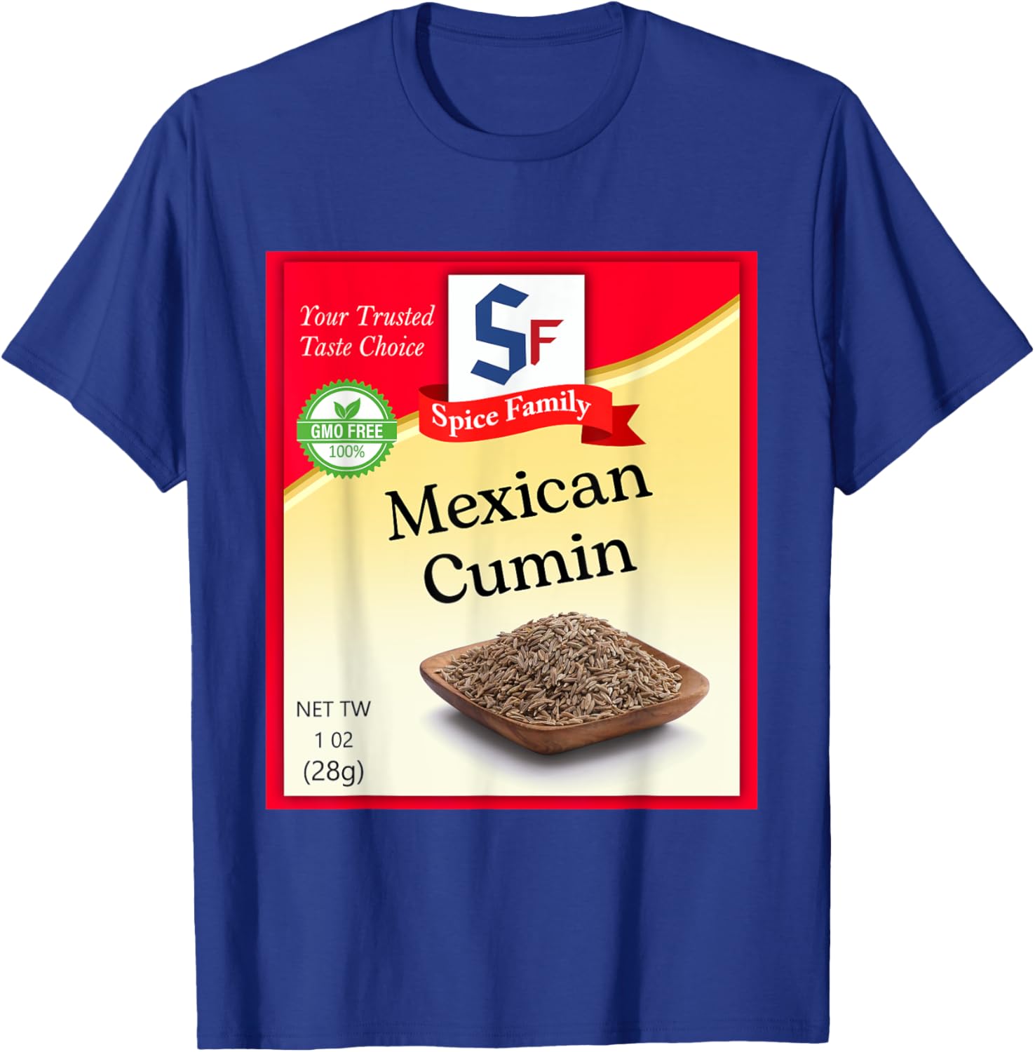 Mexican Cumin Condiment Costume Holiday Spice Costumes T-Shirt - T-Shirt | Royal