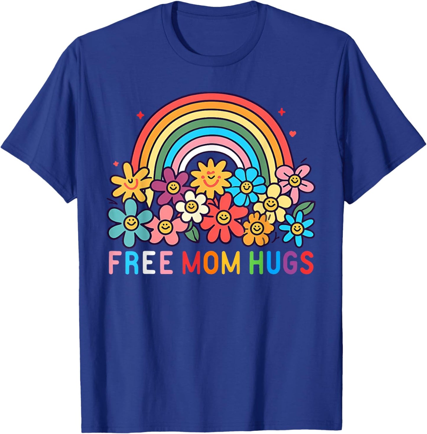 Free Mom Hugs Rainbow LGBT Gay Lesbisch Transgender Pride T-Shirt - T-Shirt | Royal