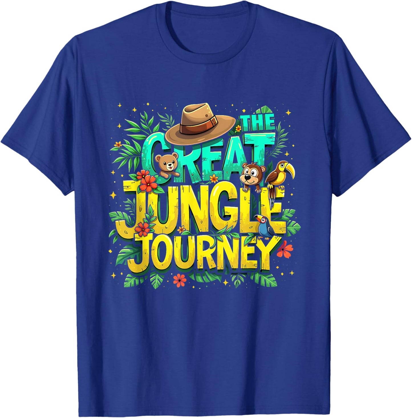 Retro The Great Jungle Journey Adventure Theme VBS Costume T-Shirt - T-Shirt | Royal