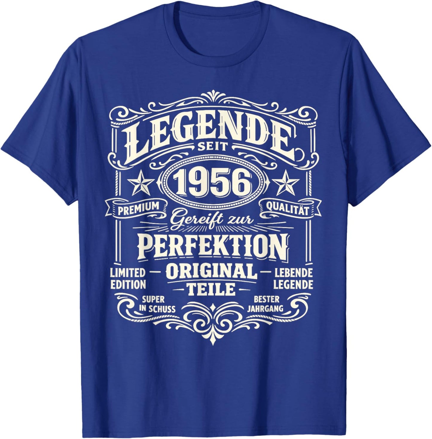 70th Birthday Man Woman 70 Years Decoration 1956 Gift Funny T-Shirt - T-Shirt | Royal