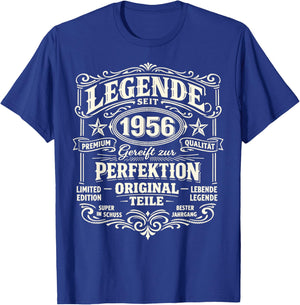 70th Birthday Man Woman 70 Years Decoration 1956 Gift Funny T-Shirt - T-Shirt | Royal