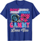Burnouts or Bows Gammy Loves You Gender Reveal Party T-Shirt - T-Shirt | Royal