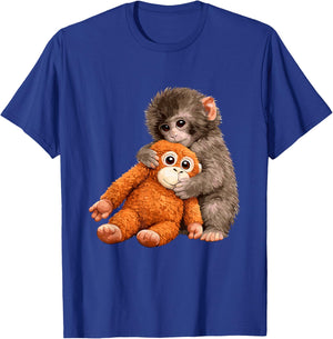 Cute Monkey Punch Baby Japanese Monkey T-Shirt - T-Shirt | Royal