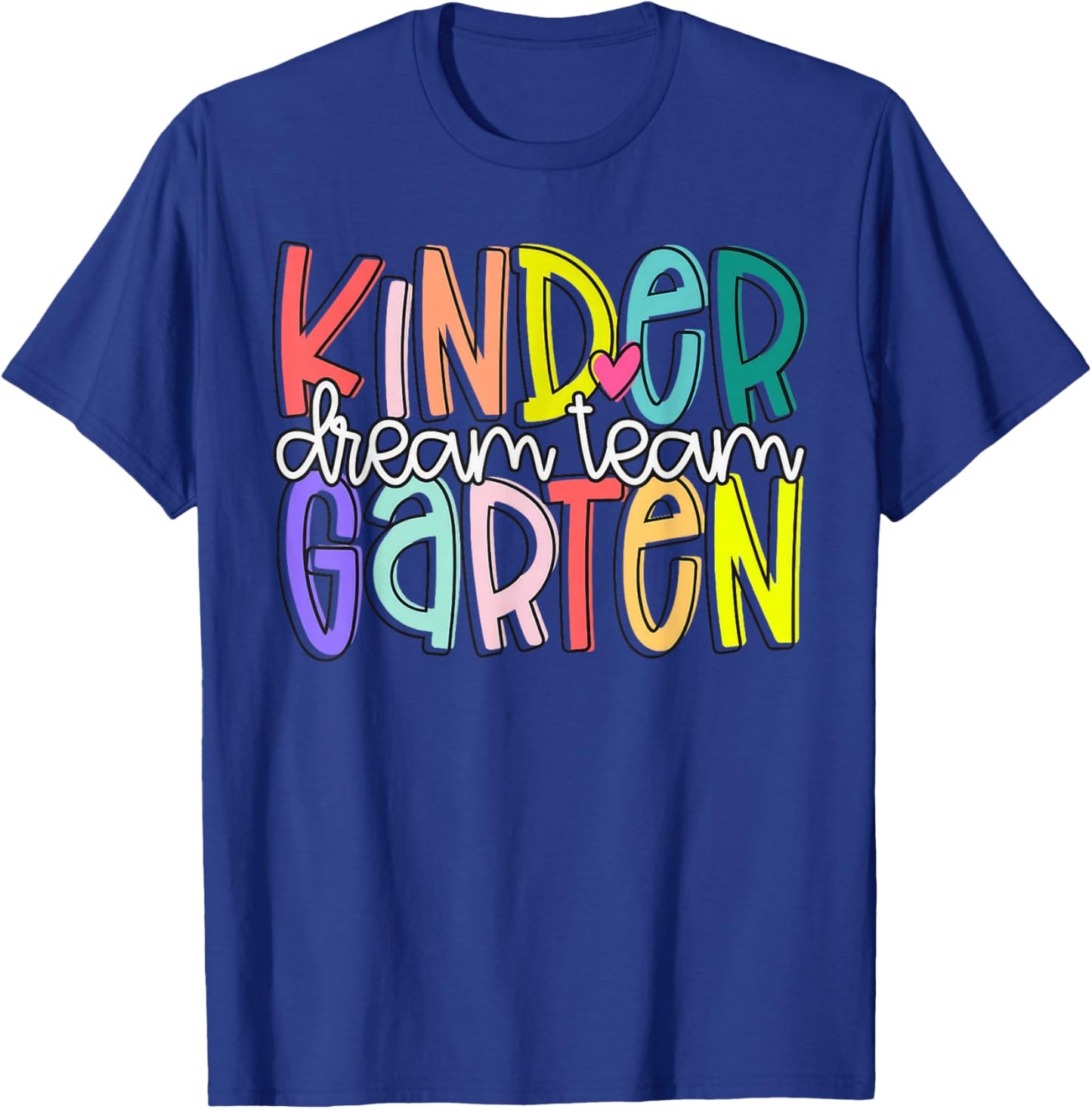 Retro Kindergarten Dream Team Back To School Teacher Kids T-Shirt - T-Shirt | Royal