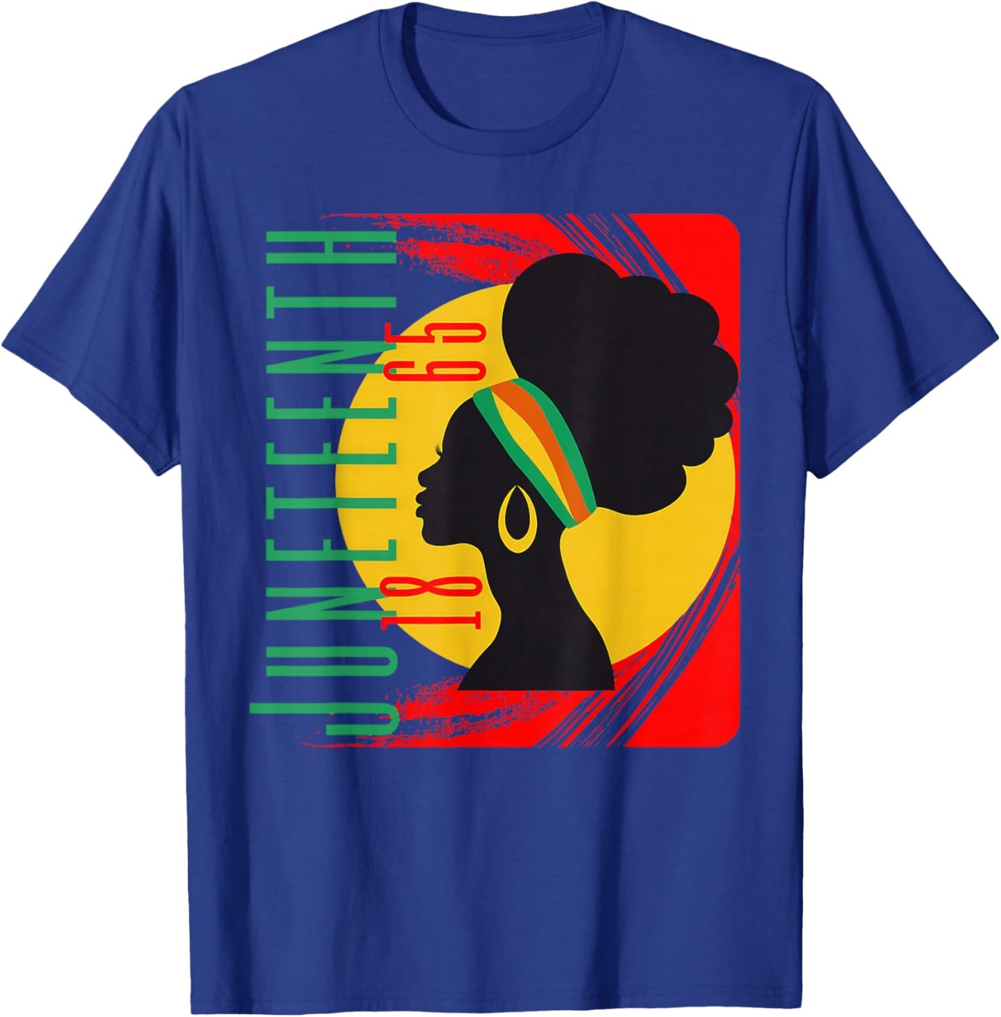 Juneteenth 1865 Freedom Day Black Women Girl African Afro T-Shirt - T-Shirt | Royal