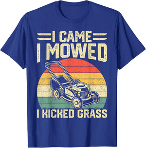 Garden Plant Lover Funny Lawn Mowing Vintage Gardener T-Shirt - T-Shirt | Royal