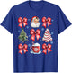 Coquette Bow Santa Christmas Tree Cake Candy Cane Girly Xmas T-Shirt - T-Shirt | Royal