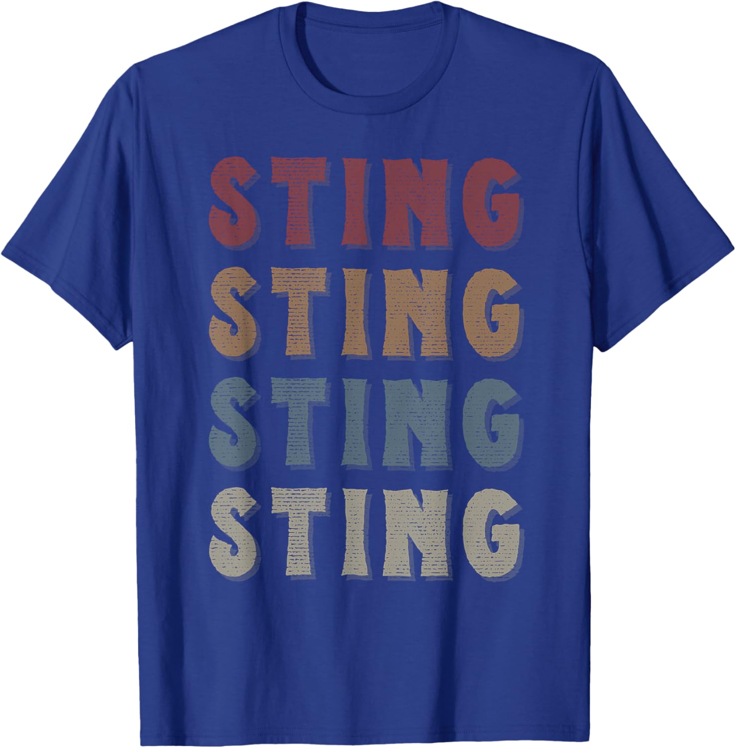 Vintage Cool Sting First Name Funny Love Heart Sting T-Shirt - T-Shirt | Royal
