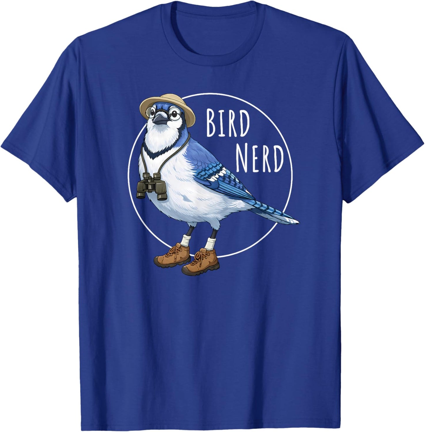 Bird Nerd Blue Jay Funny Bird Watching Birding Lover Watcher T-Shirt - T-Shirt | Royal