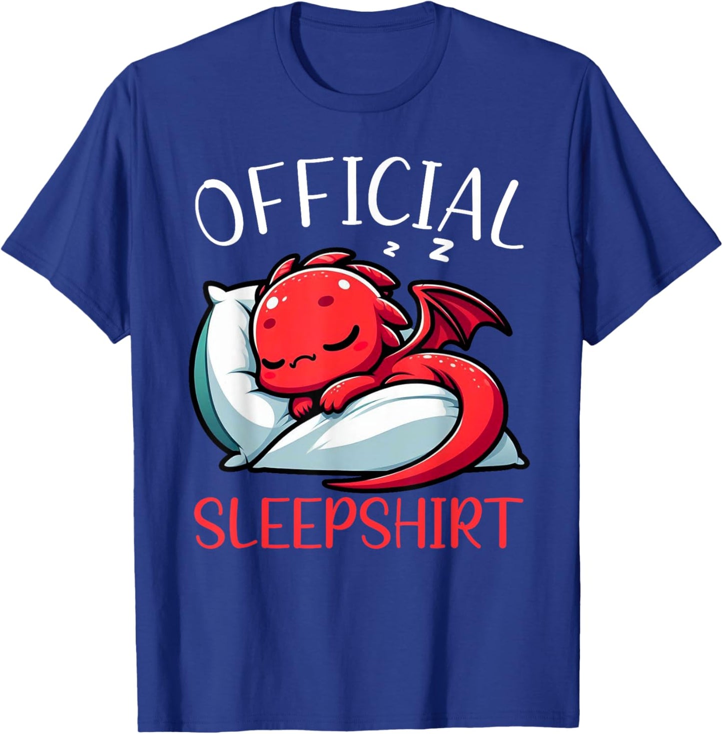 Official Sleepshirt Dragon Cute Lazy Sleepyhead Nightcap T-Shirt - T-Shirt | Royal